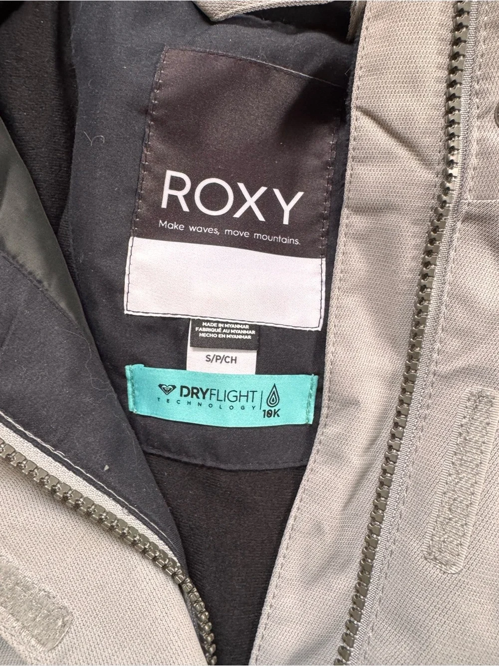 Roxy Women's Gray Hooded Winter Ski Snowboard Jacket S/M
